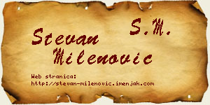 Stevan Milenović vizit kartica
